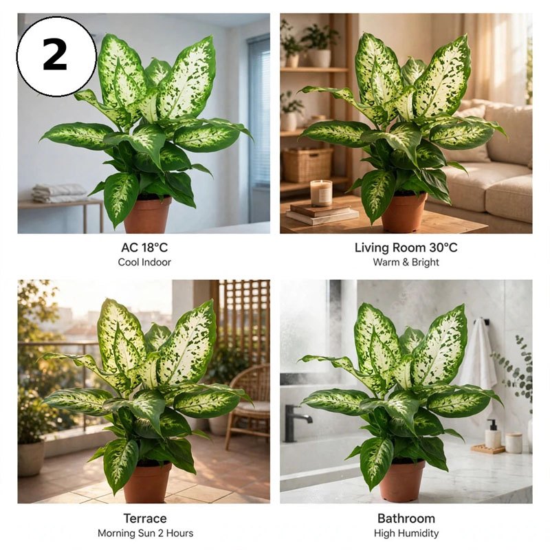 Tanaman aglaonema dieffenbachia compacta