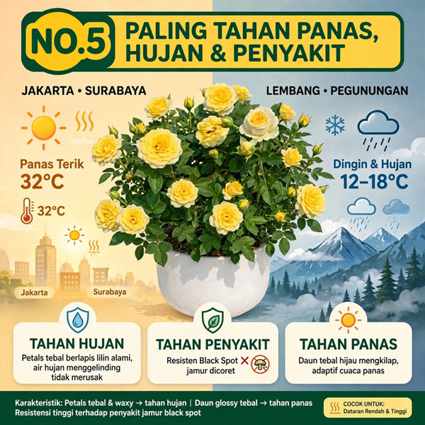 bunga mawar kuning