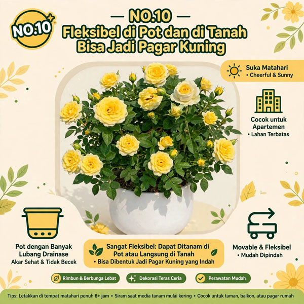 buket mawar kuning
