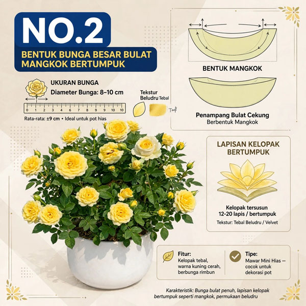 bibit tanaman mawar kuning