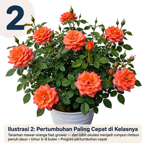 mawar orange jumbo