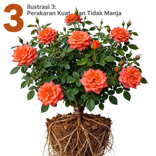 bunga mawar orange besar