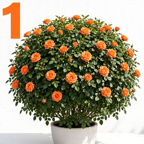 bunga mawar orange besar jumbo