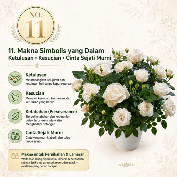 bibit tanaman mawar putih