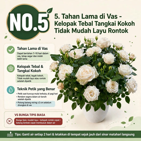 jual bunga mawar putih